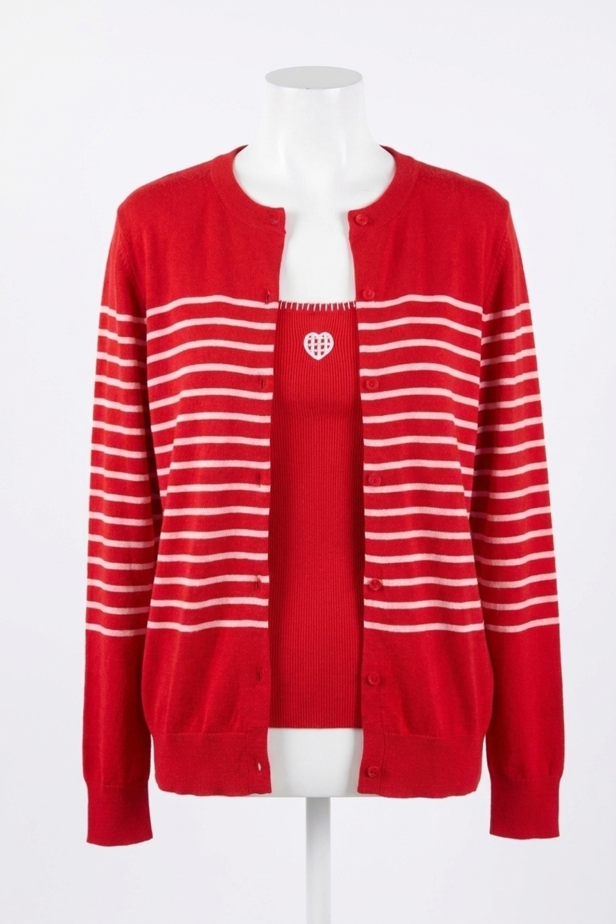 NEW SKIES ARE BLUE missy cardigan in red